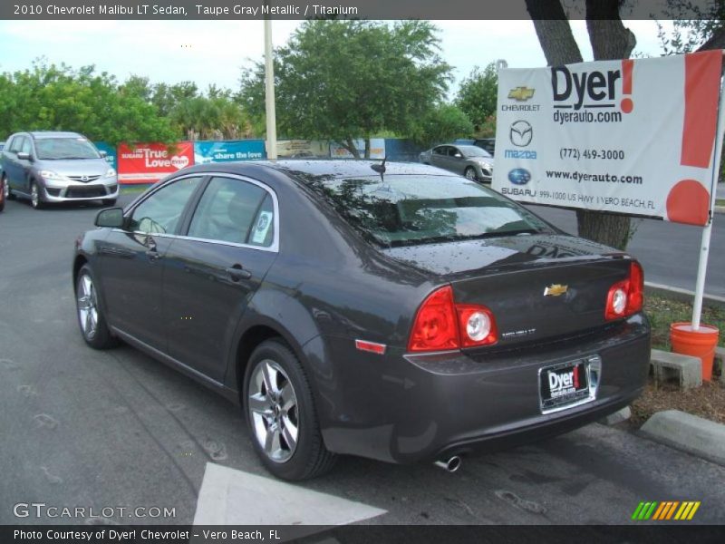 Taupe Gray Metallic / Titanium 2010 Chevrolet Malibu LT Sedan