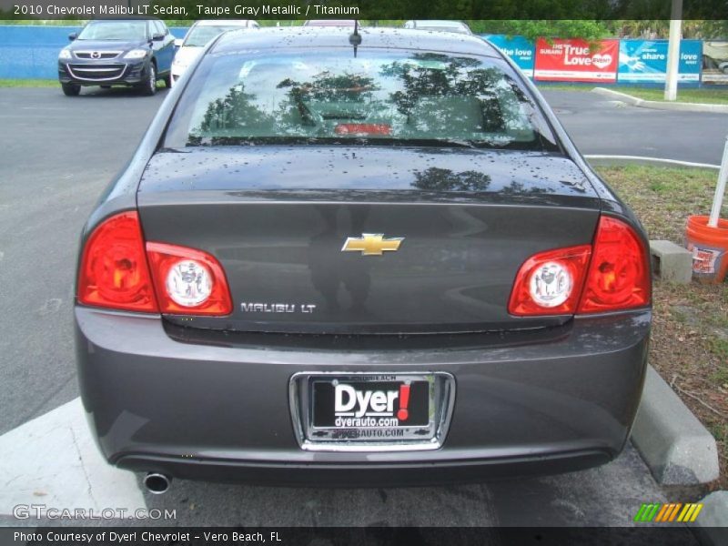 Taupe Gray Metallic / Titanium 2010 Chevrolet Malibu LT Sedan