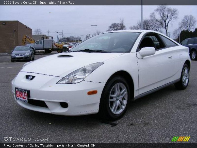 Super White / Black/Red 2001 Toyota Celica GT