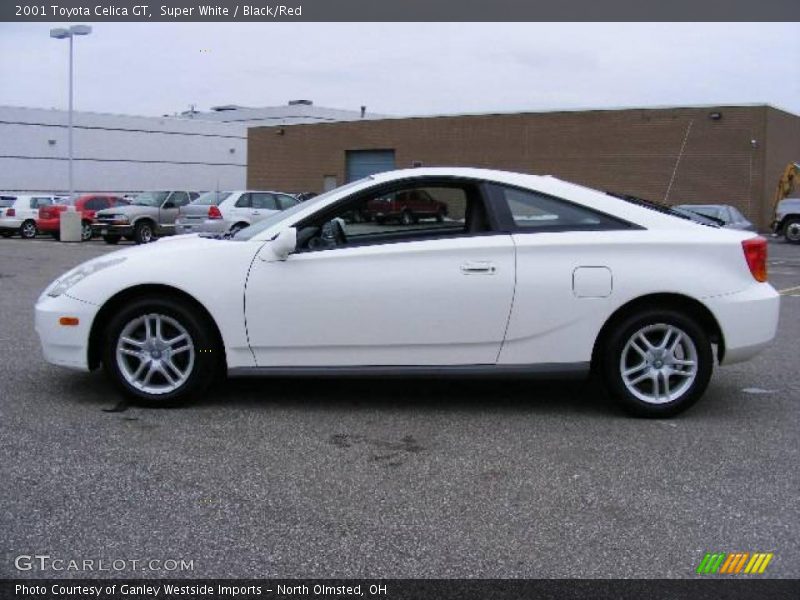 Super White / Black/Red 2001 Toyota Celica GT
