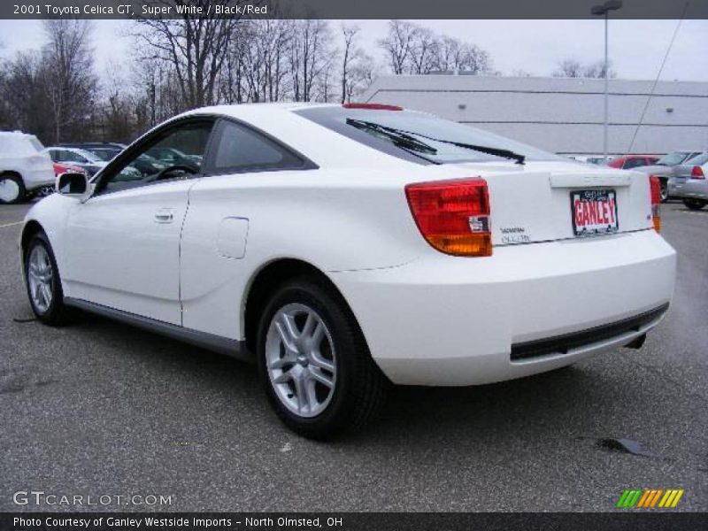Super White / Black/Red 2001 Toyota Celica GT