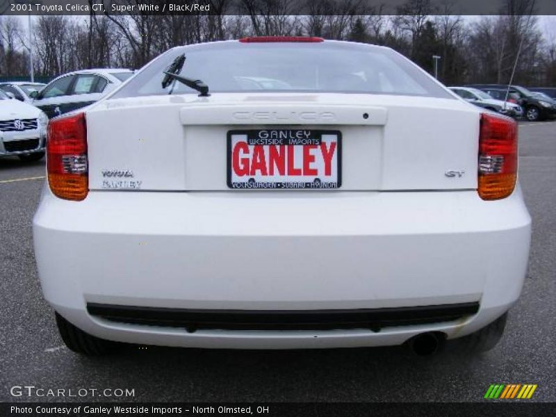 Super White / Black/Red 2001 Toyota Celica GT
