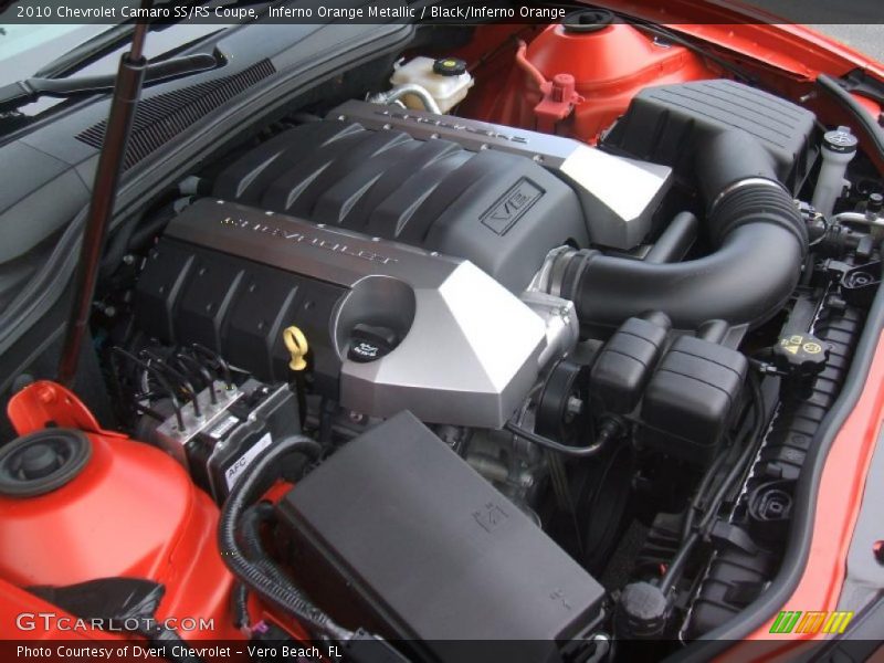 Inferno Orange Metallic / Black/Inferno Orange 2010 Chevrolet Camaro SS/RS Coupe