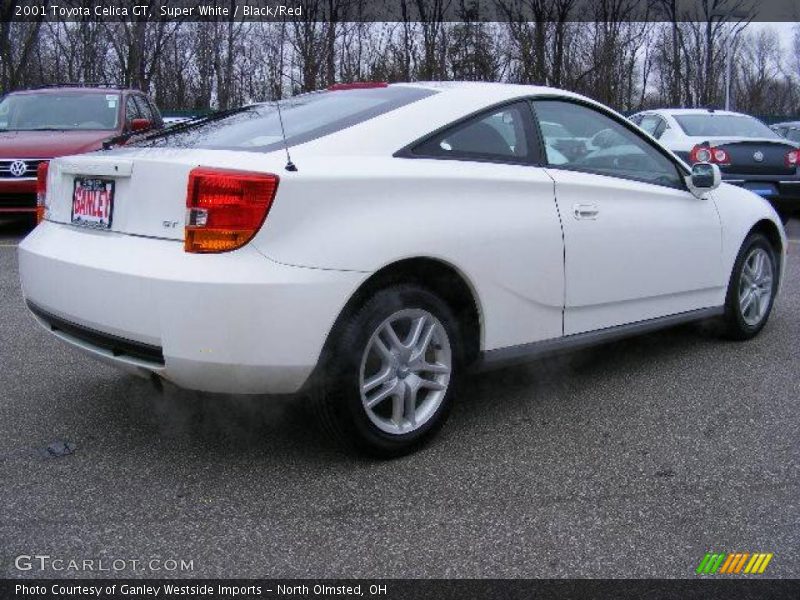 Super White / Black/Red 2001 Toyota Celica GT