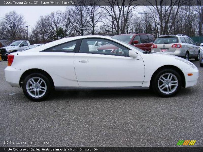 Super White / Black/Red 2001 Toyota Celica GT