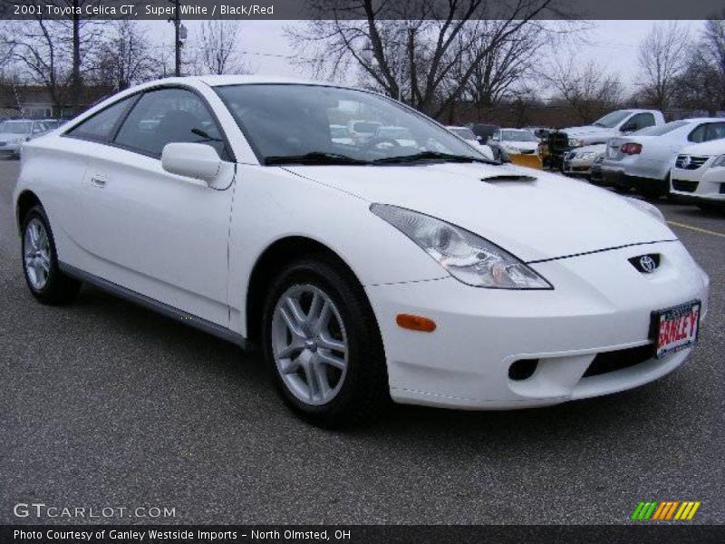 Super White / Black/Red 2001 Toyota Celica GT