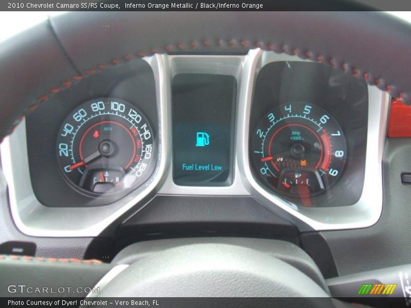 Inferno Orange Metallic / Black/Inferno Orange 2010 Chevrolet Camaro SS/RS Coupe
