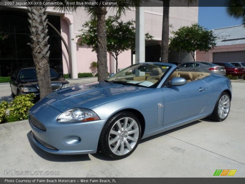 Frost Blue Metallic / Caramel 2007 Jaguar XK XK8 Convertible