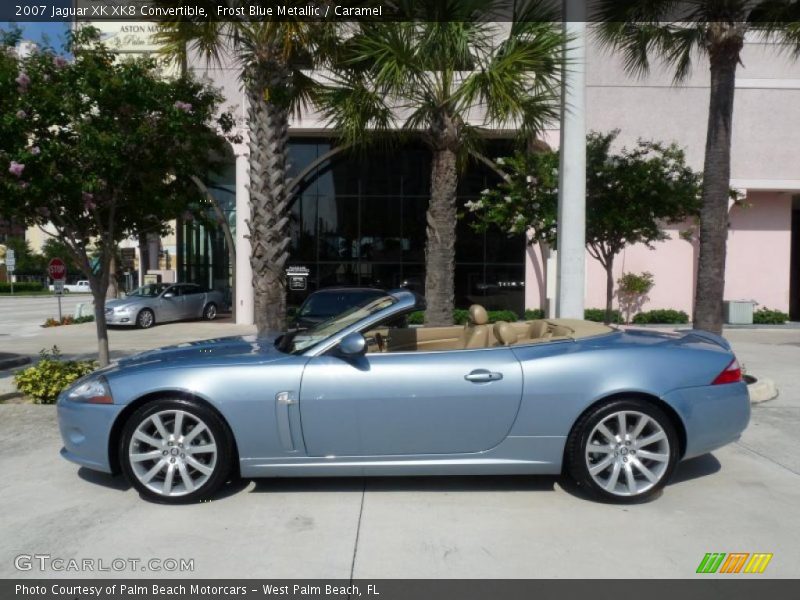 Frost Blue Metallic / Caramel 2007 Jaguar XK XK8 Convertible