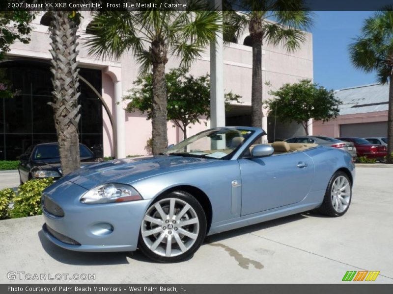 Frost Blue Metallic / Caramel 2007 Jaguar XK XK8 Convertible