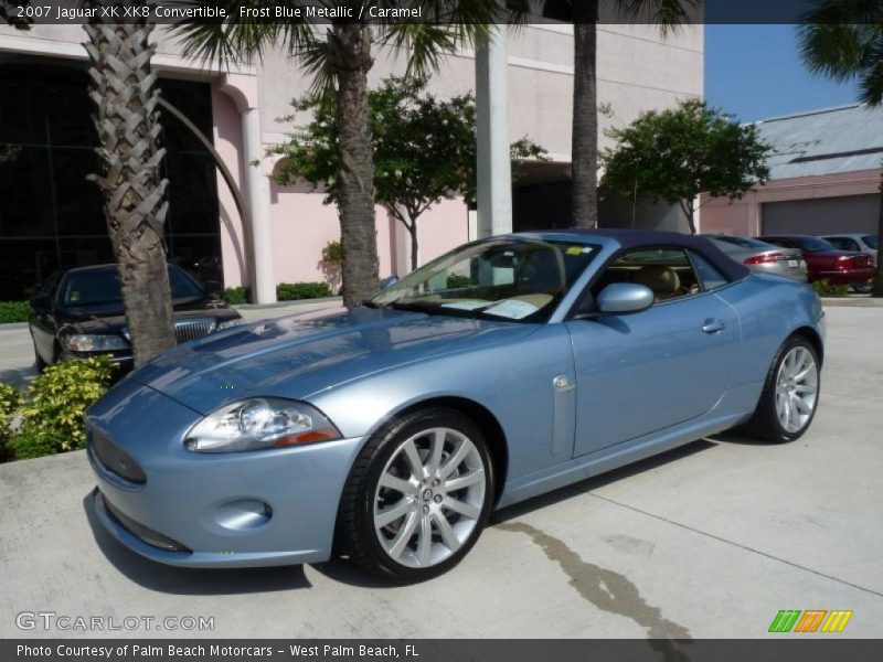 Frost Blue Metallic / Caramel 2007 Jaguar XK XK8 Convertible