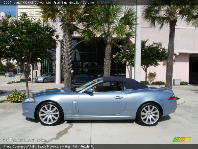 Frost Blue Metallic / Caramel 2007 Jaguar XK XK8 Convertible