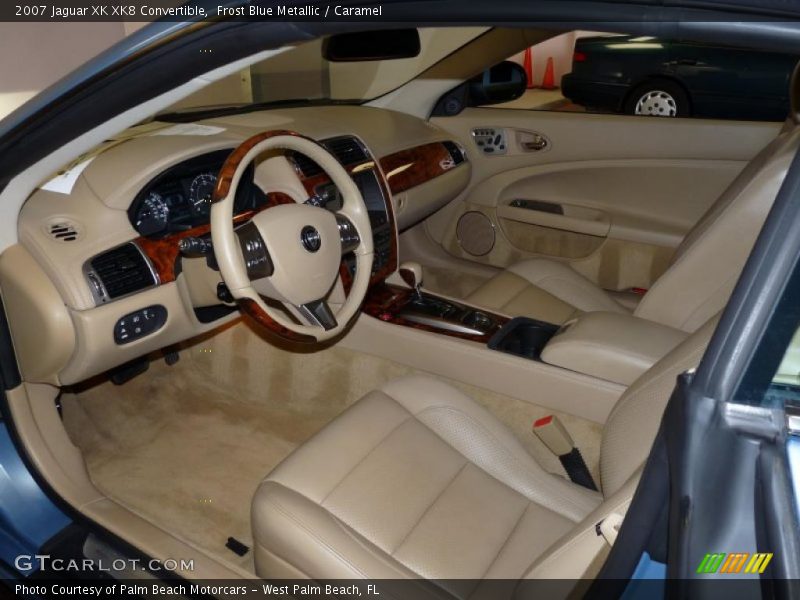 Frost Blue Metallic / Caramel 2007 Jaguar XK XK8 Convertible