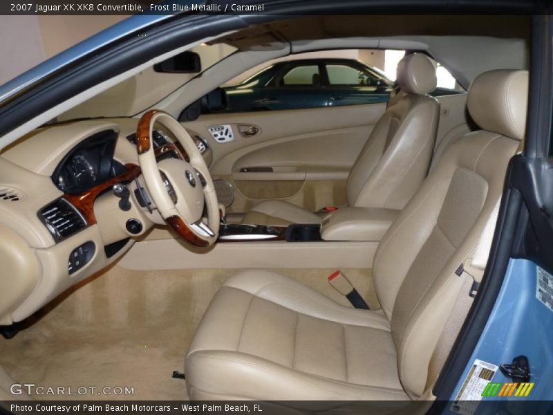 Frost Blue Metallic / Caramel 2007 Jaguar XK XK8 Convertible