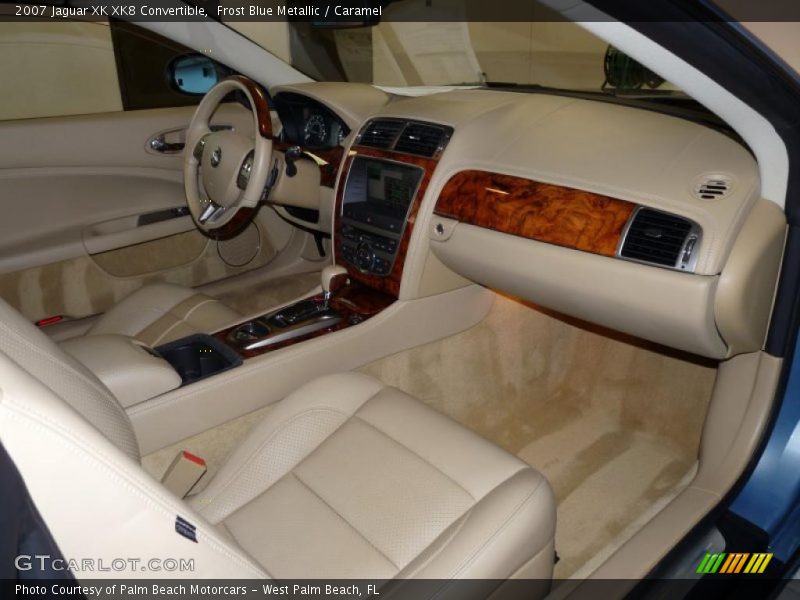Frost Blue Metallic / Caramel 2007 Jaguar XK XK8 Convertible