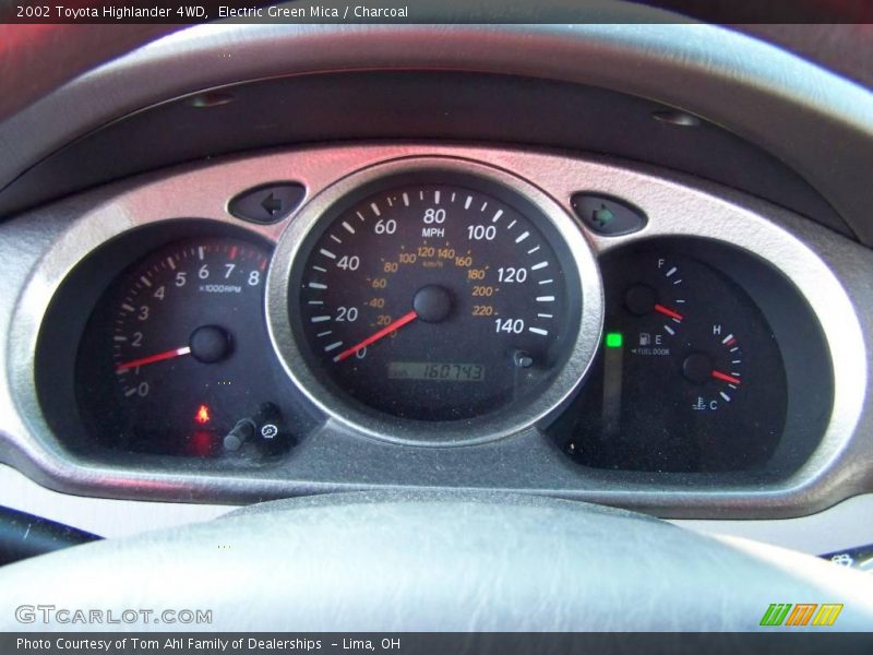Electric Green Mica / Charcoal 2002 Toyota Highlander 4WD