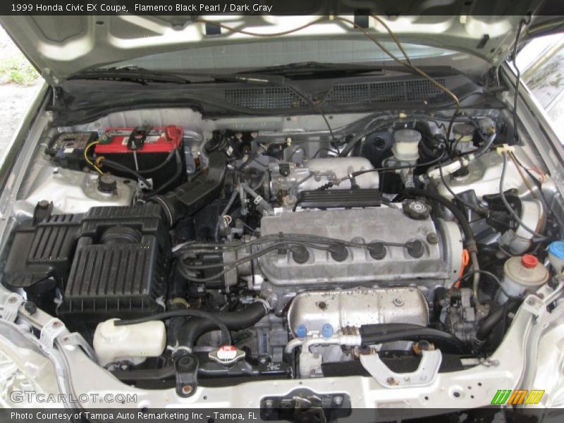 Flamenco Black Pearl / Dark Gray 1999 Honda Civic EX Coupe