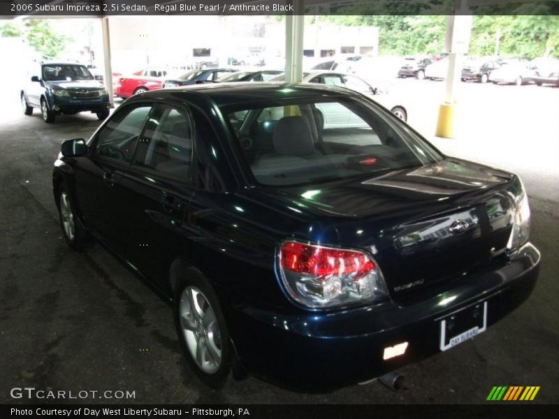 Regal Blue Pearl / Anthracite Black 2006 Subaru Impreza 2.5i Sedan