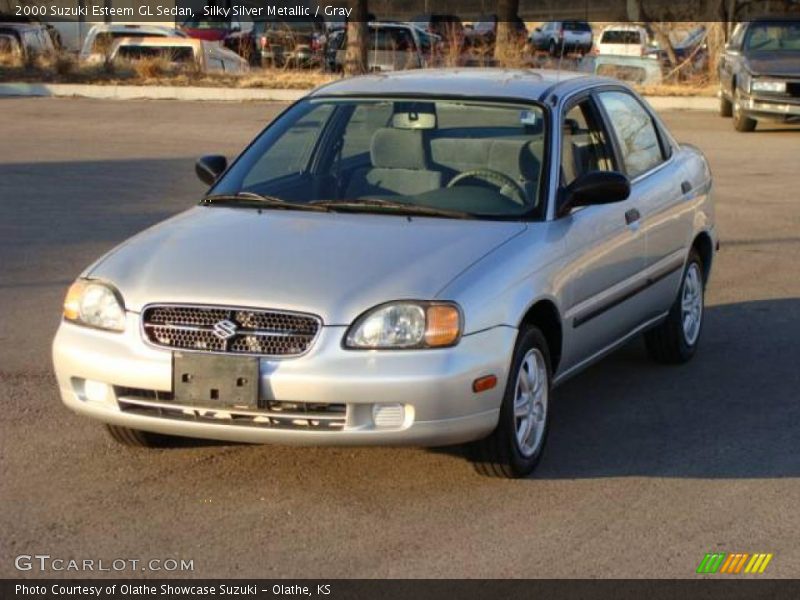 Silky Silver Metallic / Gray 2000 Suzuki Esteem GL Sedan