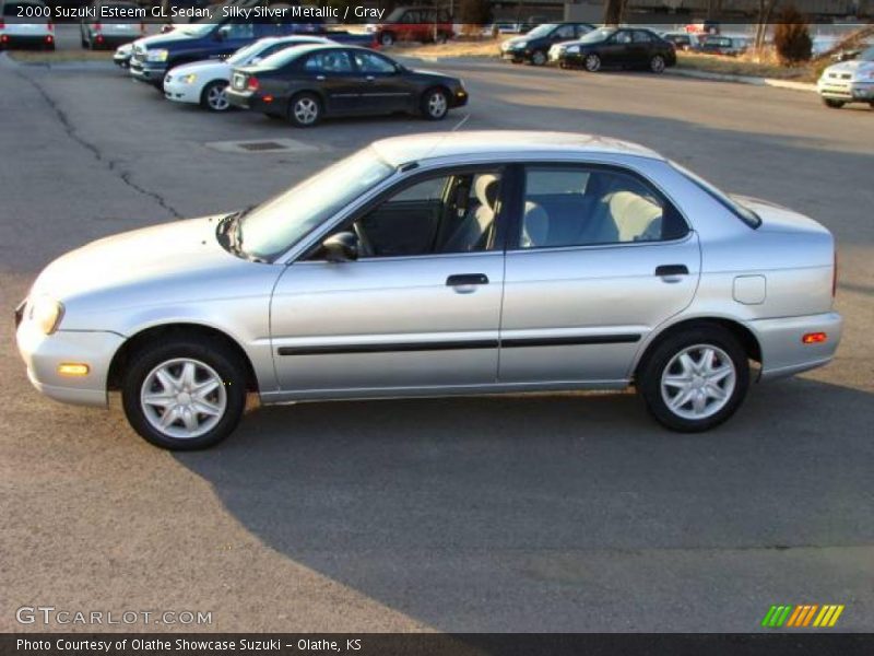Silky Silver Metallic / Gray 2000 Suzuki Esteem GL Sedan