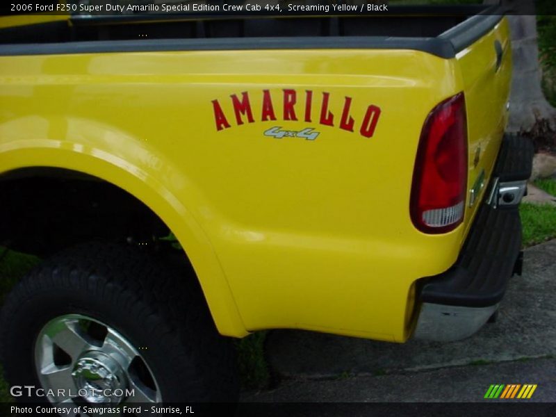 Screaming Yellow / Black 2006 Ford F250 Super Duty Amarillo Special Edition Crew Cab 4x4