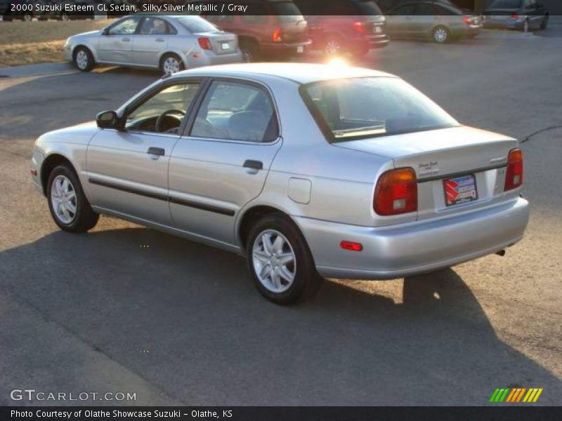 Silky Silver Metallic / Gray 2000 Suzuki Esteem GL Sedan