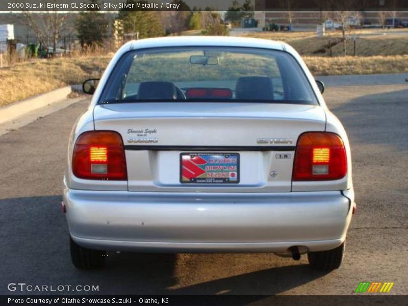 Silky Silver Metallic / Gray 2000 Suzuki Esteem GL Sedan