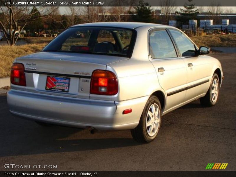 Silky Silver Metallic / Gray 2000 Suzuki Esteem GL Sedan