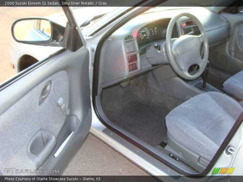 Silky Silver Metallic / Gray 2000 Suzuki Esteem GL Sedan