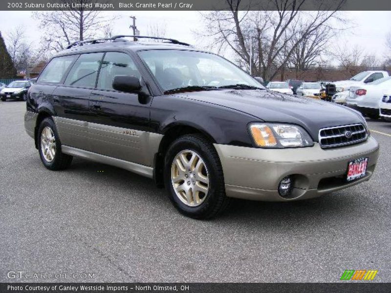 Black Granite Pearl / Gray 2002 Subaru Outback Limited Wagon