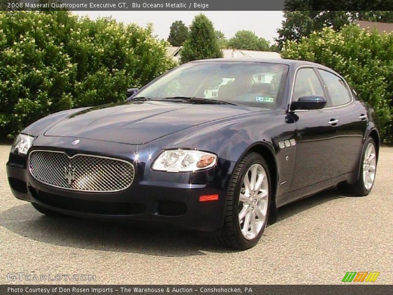 Blu Oceano Metallic / Beige 2008 Maserati Quattroporte Executive GT