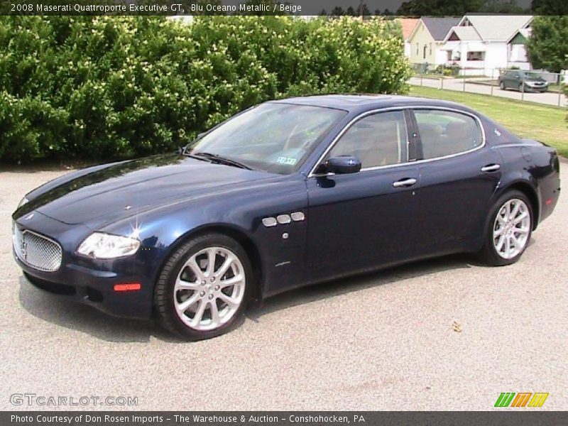 Blu Oceano Metallic / Beige 2008 Maserati Quattroporte Executive GT