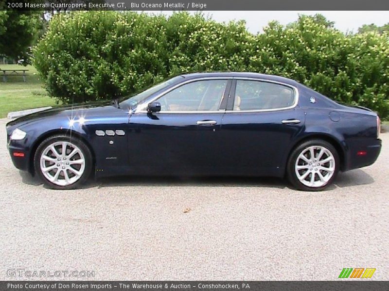 Blu Oceano Metallic / Beige 2008 Maserati Quattroporte Executive GT