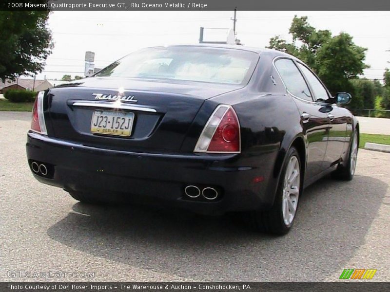 Blu Oceano Metallic / Beige 2008 Maserati Quattroporte Executive GT