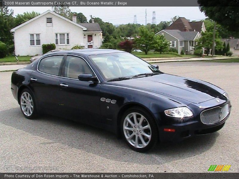 Blu Oceano Metallic / Beige 2008 Maserati Quattroporte Executive GT