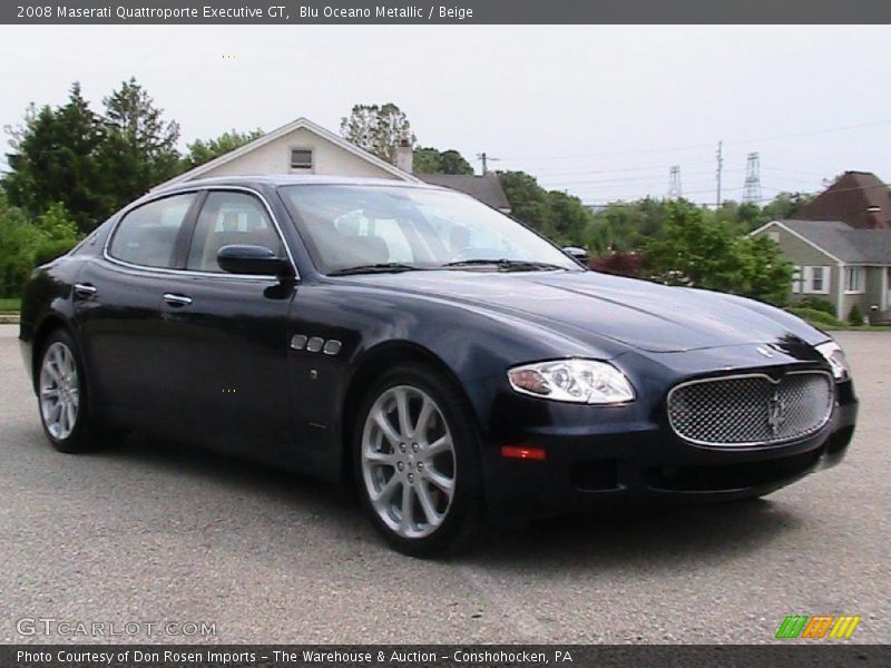 Blu Oceano Metallic / Beige 2008 Maserati Quattroporte Executive GT