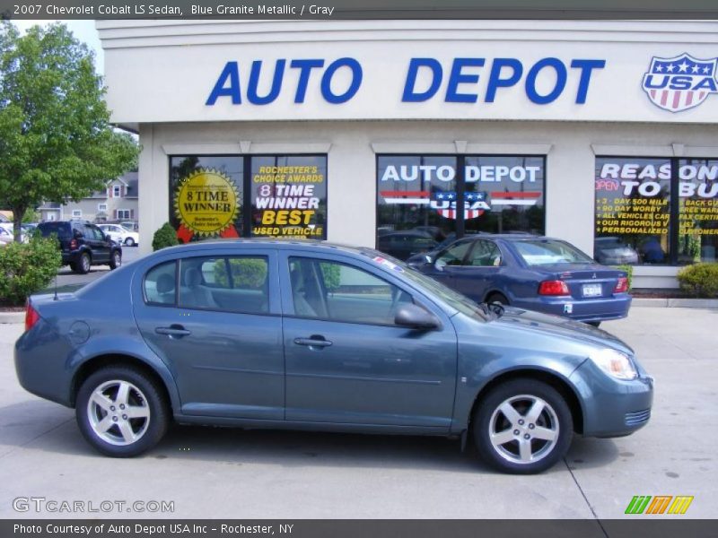 Blue Granite Metallic / Gray 2007 Chevrolet Cobalt LS Sedan