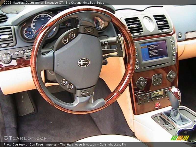 Blu Oceano Metallic / Beige 2008 Maserati Quattroporte Executive GT