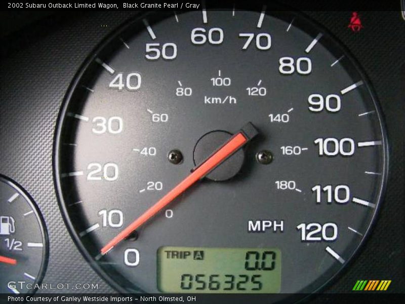 Black Granite Pearl / Gray 2002 Subaru Outback Limited Wagon