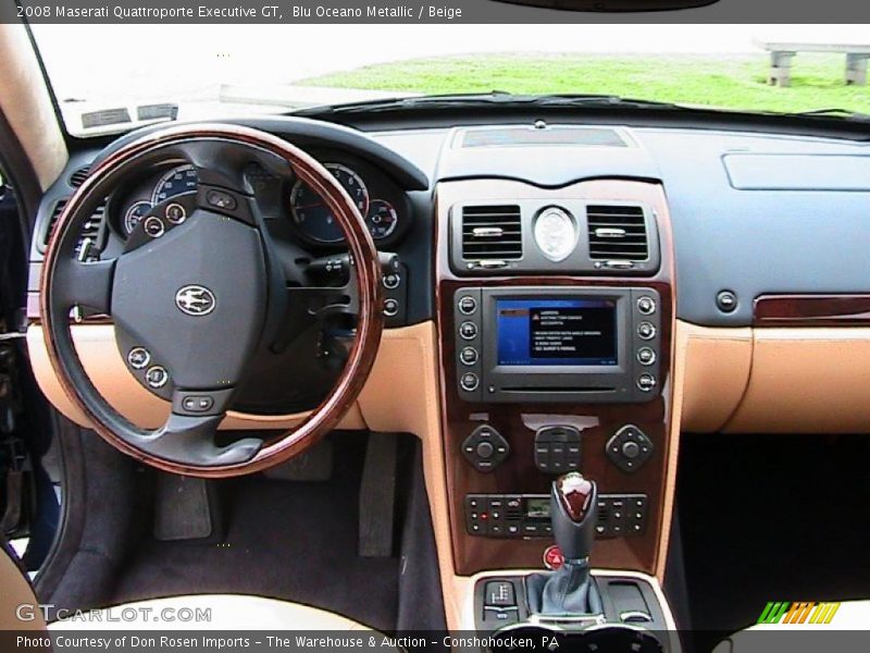 Blu Oceano Metallic / Beige 2008 Maserati Quattroporte Executive GT