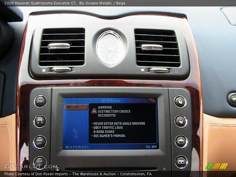 Blu Oceano Metallic / Beige 2008 Maserati Quattroporte Executive GT