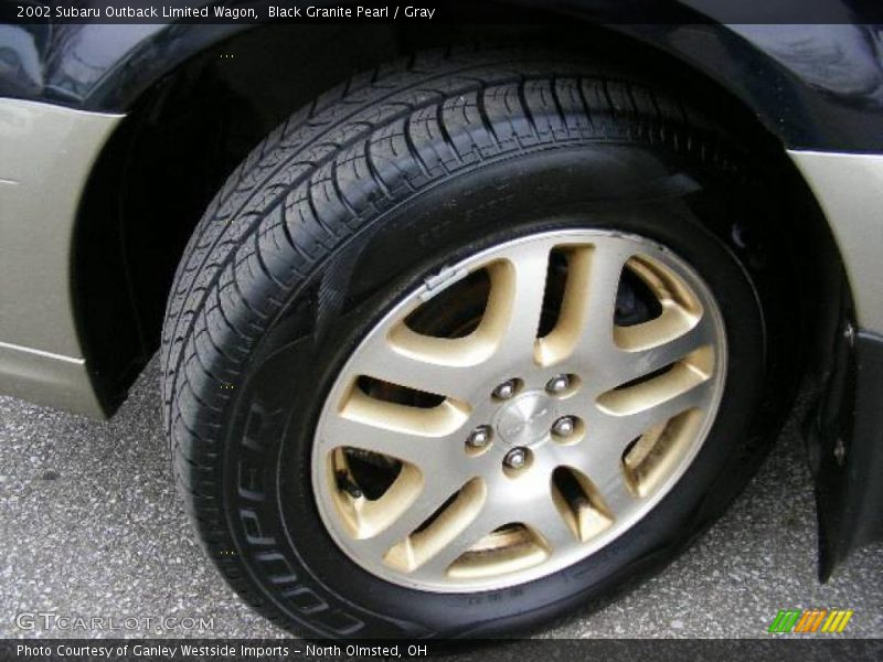 Black Granite Pearl / Gray 2002 Subaru Outback Limited Wagon
