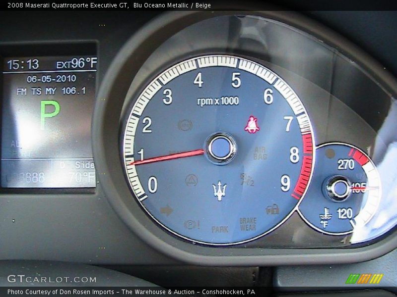 Blu Oceano Metallic / Beige 2008 Maserati Quattroporte Executive GT