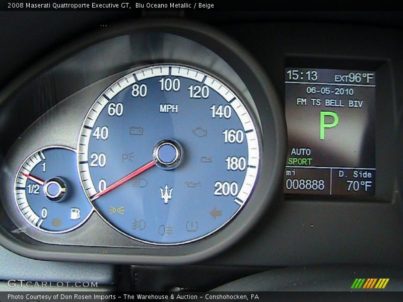 Blu Oceano Metallic / Beige 2008 Maserati Quattroporte Executive GT