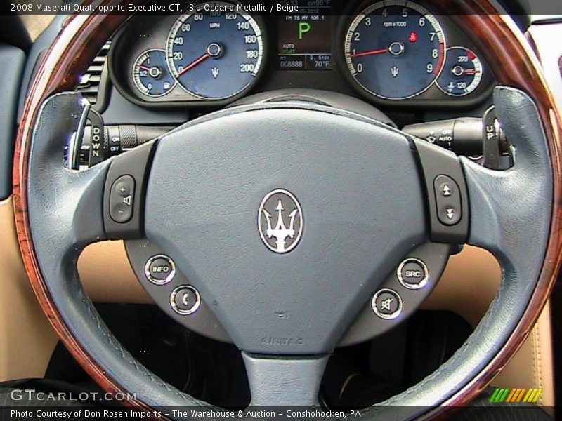 Blu Oceano Metallic / Beige 2008 Maserati Quattroporte Executive GT