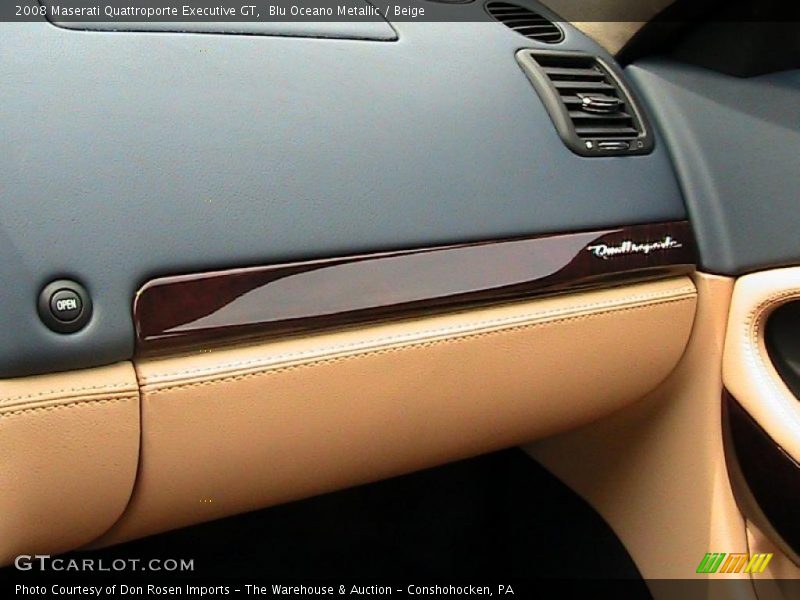 Blu Oceano Metallic / Beige 2008 Maserati Quattroporte Executive GT
