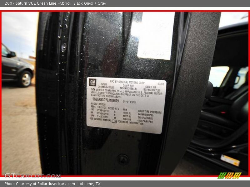 Black Onyx / Gray 2007 Saturn VUE Green Line Hybrid