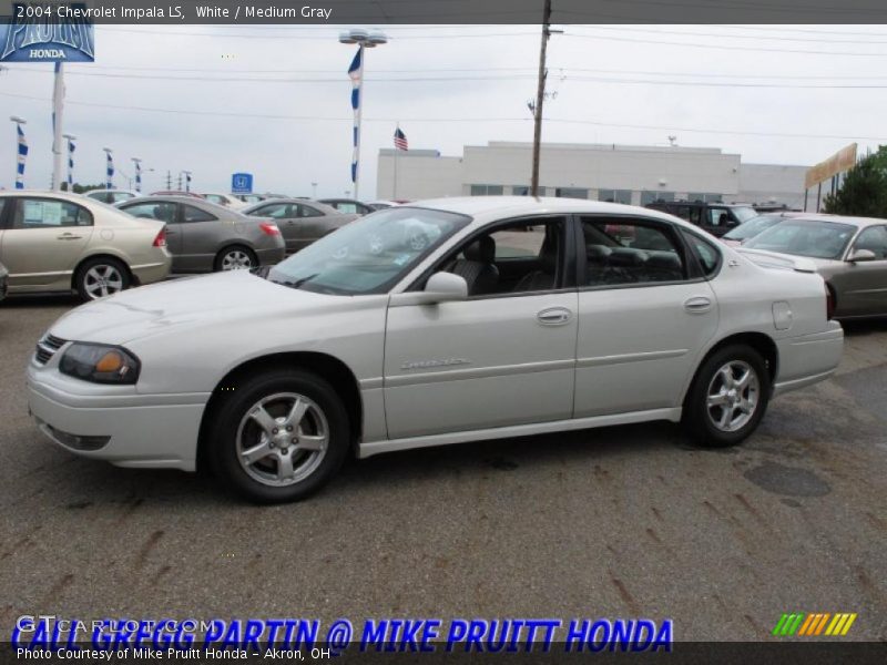 White / Medium Gray 2004 Chevrolet Impala LS