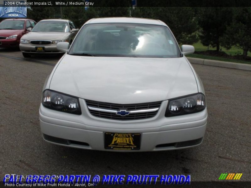White / Medium Gray 2004 Chevrolet Impala LS