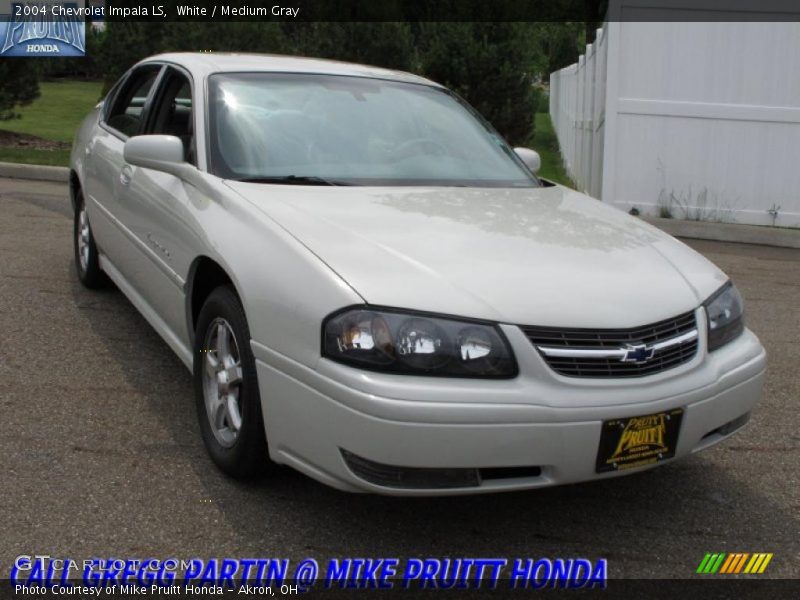 White / Medium Gray 2004 Chevrolet Impala LS